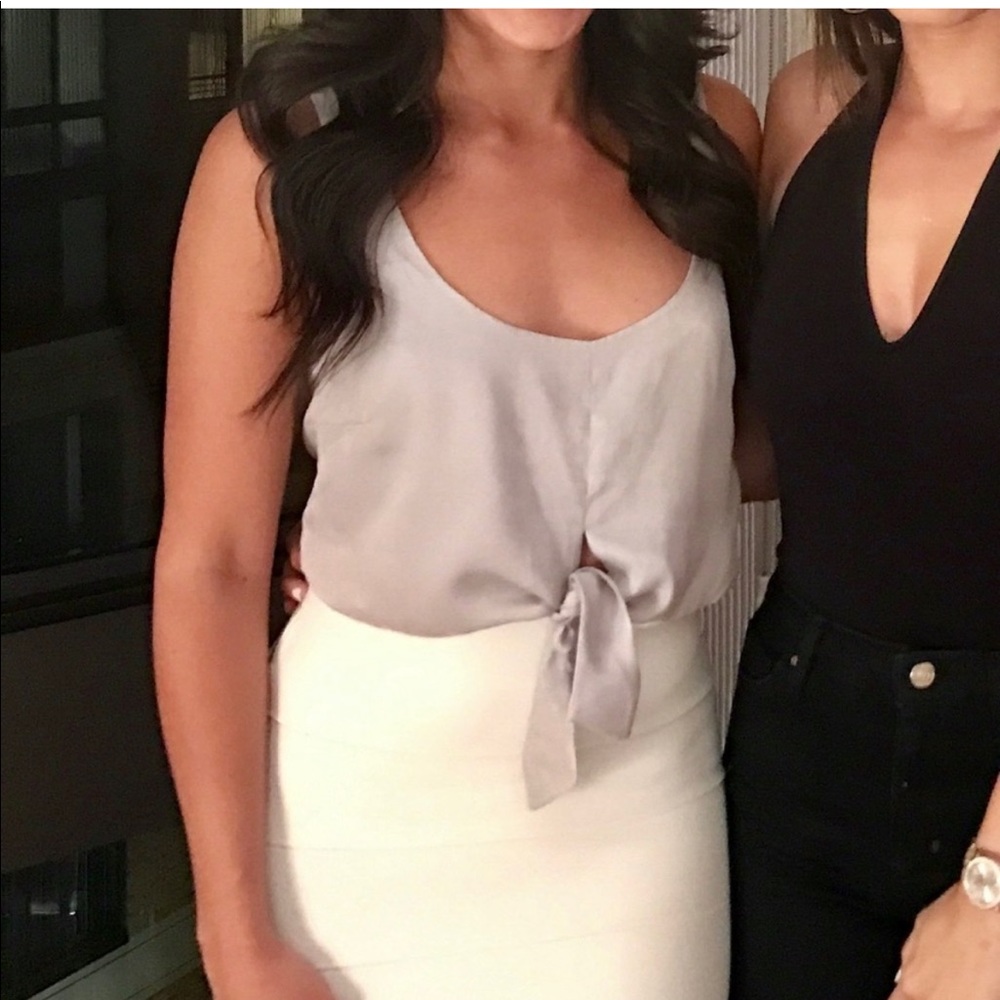 X REVOLVE EVIE TOP IN SILVER